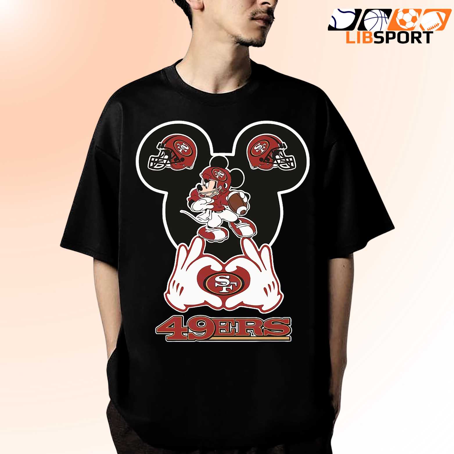 Love San Francisco 49ers Mickey Mouse T-Shirt, Unisex Nfl Fan Tee